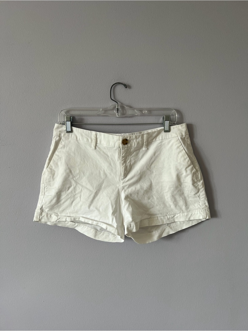 Old Navy White Cotton Bermuda Shorts